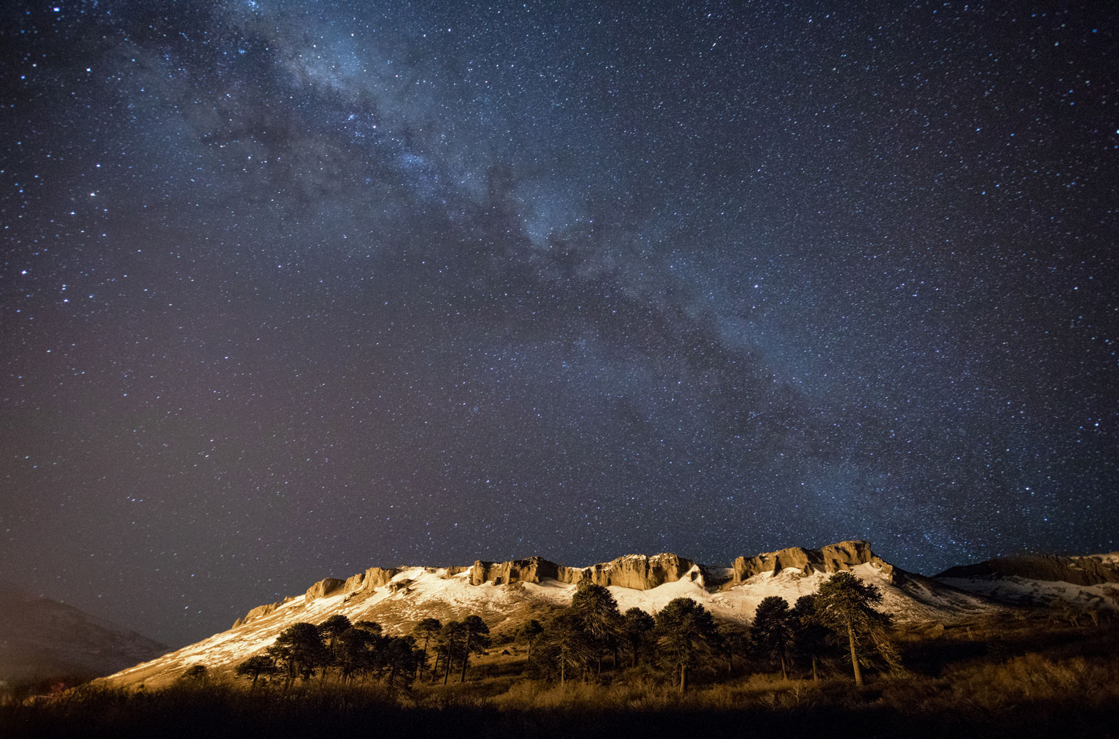 The Milky Way above some really cool terrain that we did not ride. Photo Courtesy: Ben Girardi - Adventure in Argentina