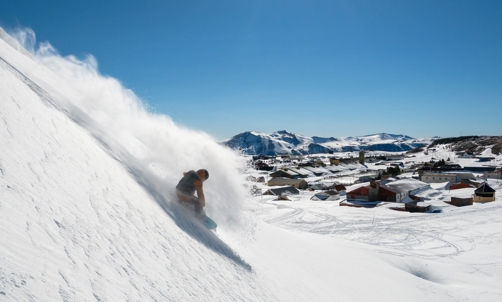 Riding sneaky lines around Copahue. Photo Courtesy: Ben Girardi- Adventure in Argentina