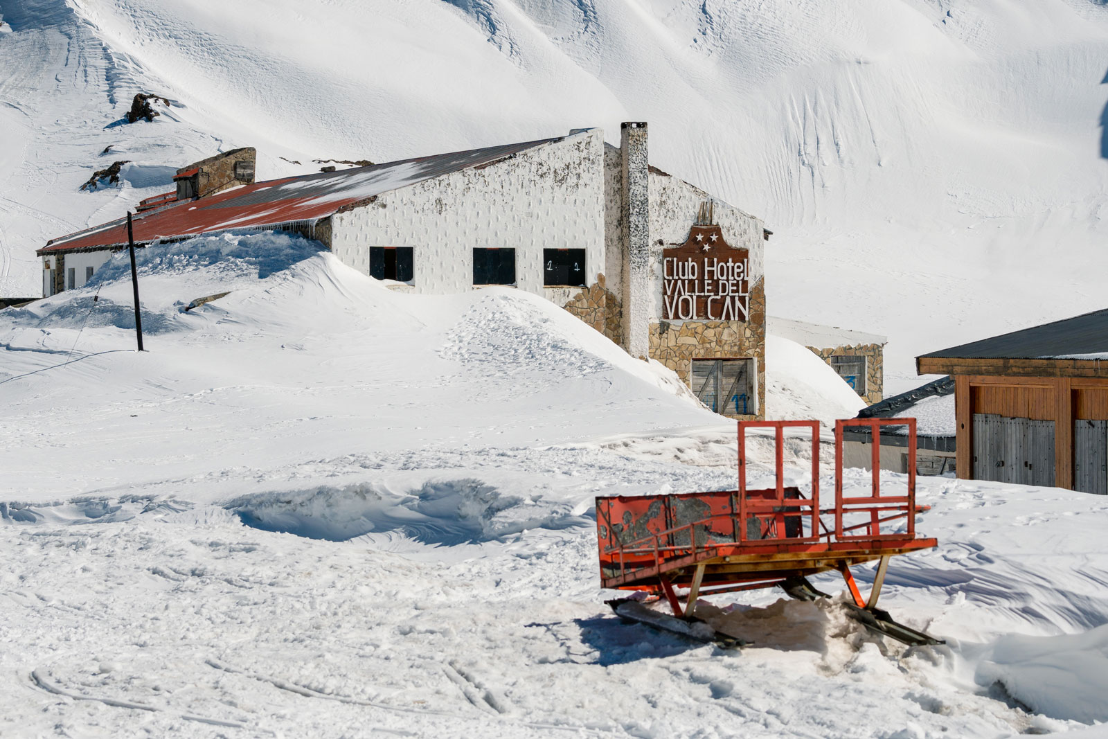 The Town of Copahue is dormant in the winter. Photo Courtesy: Ben Girardi - Adventure in Argentina