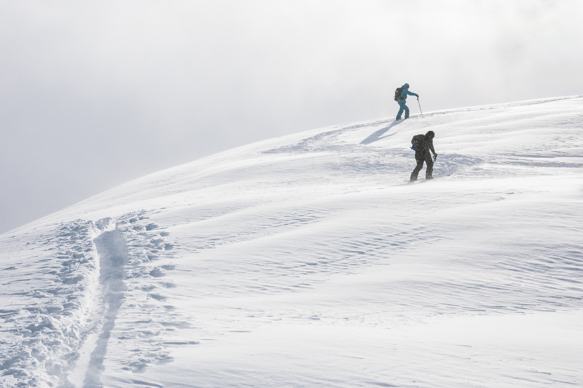 Skinning up to new zones in Japan backcountry. Photo by Ben Girardi.