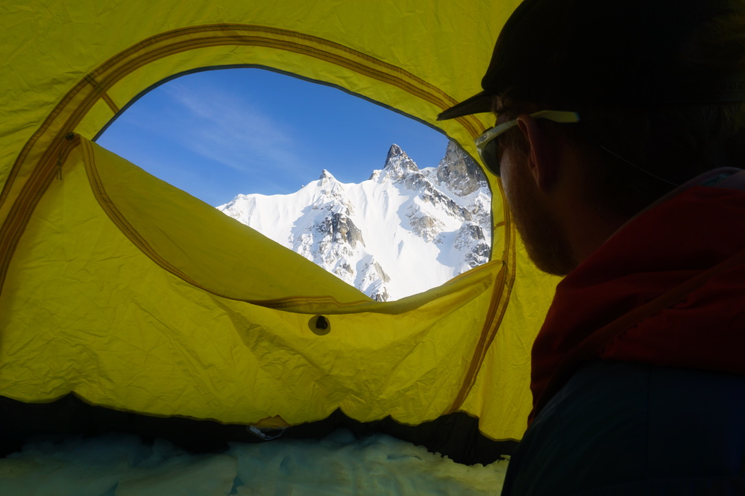 Views from a tent in the backcountry