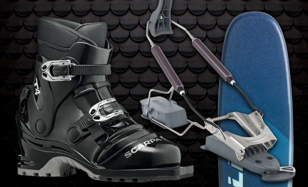 XCD Crossover Ranger Bundle featuring Scarpa T4, Switchback bindings, and UltraVector BC skis