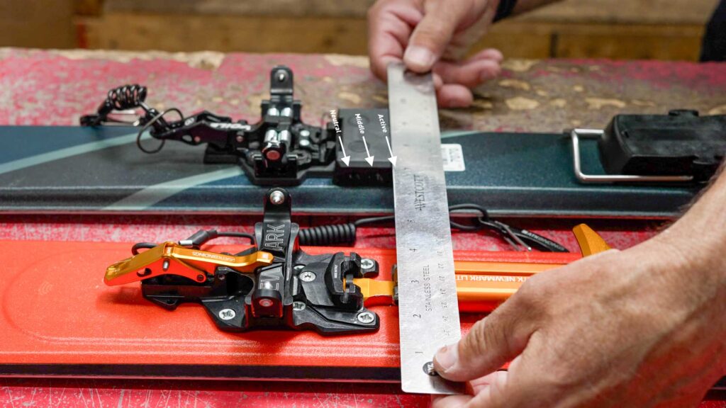 Comparing the Voile TTS Transit pivot point to the pivot point on the ATK Newmark Lite.