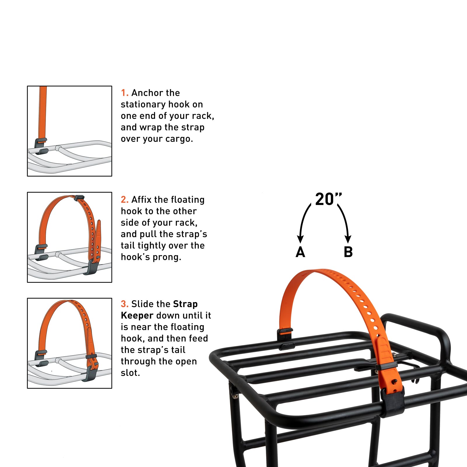 Voile: Voile Rack Strap with 13mm Hooks - 20 inch