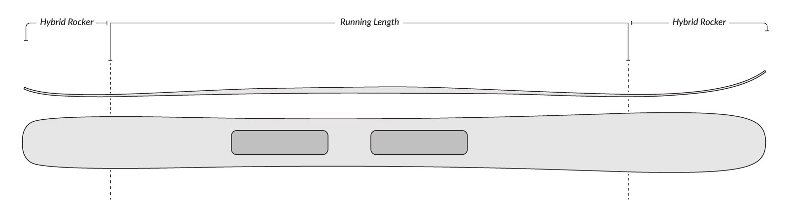 Voile V8 Skis - Discontinued Graphic Camber Profile