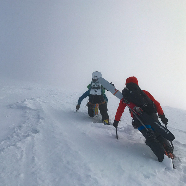 Aaron and Chirston climb the Southeast Ridge of the Grand Teton. Photo: Billy Haas