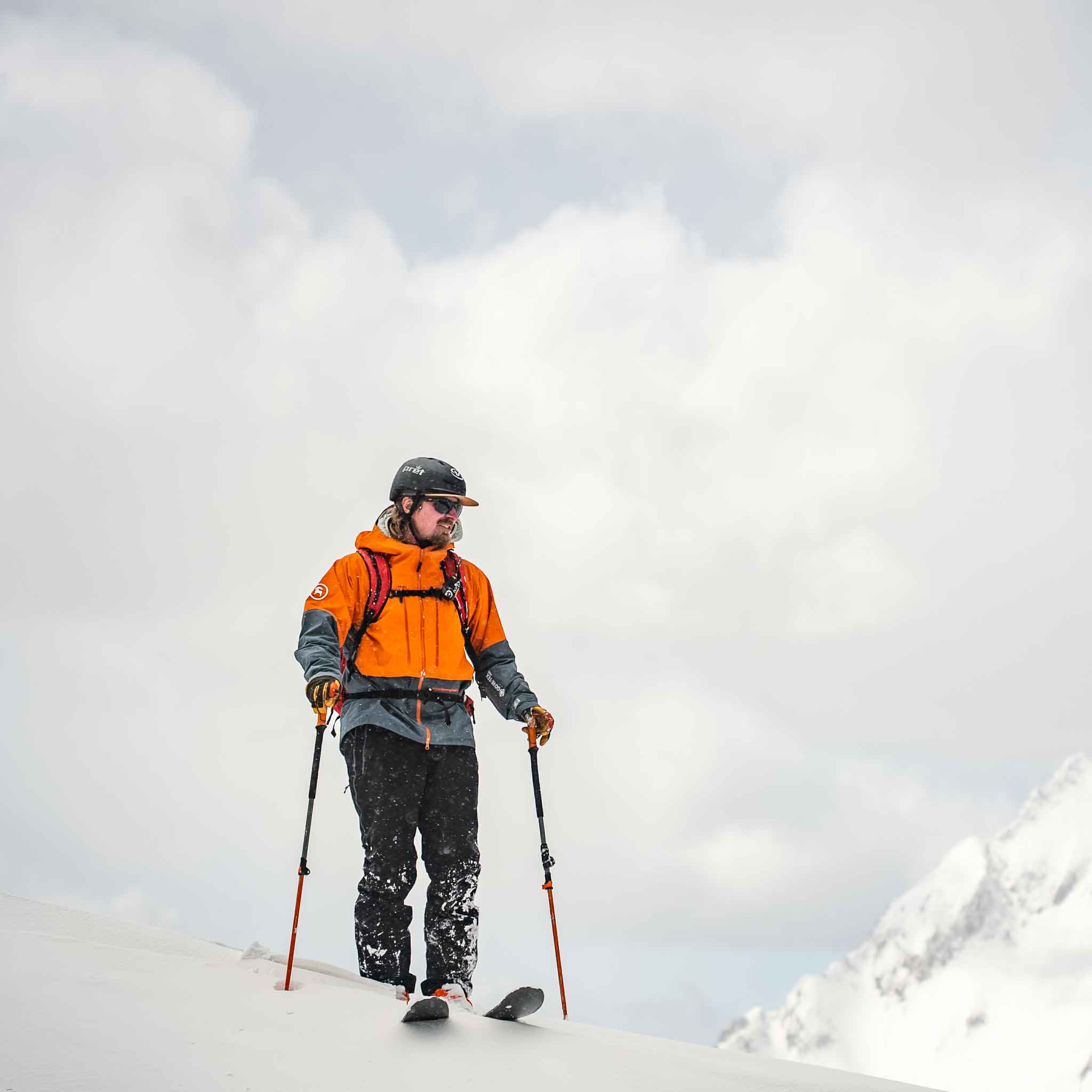Voile Charger ACE skis pair standing in snow