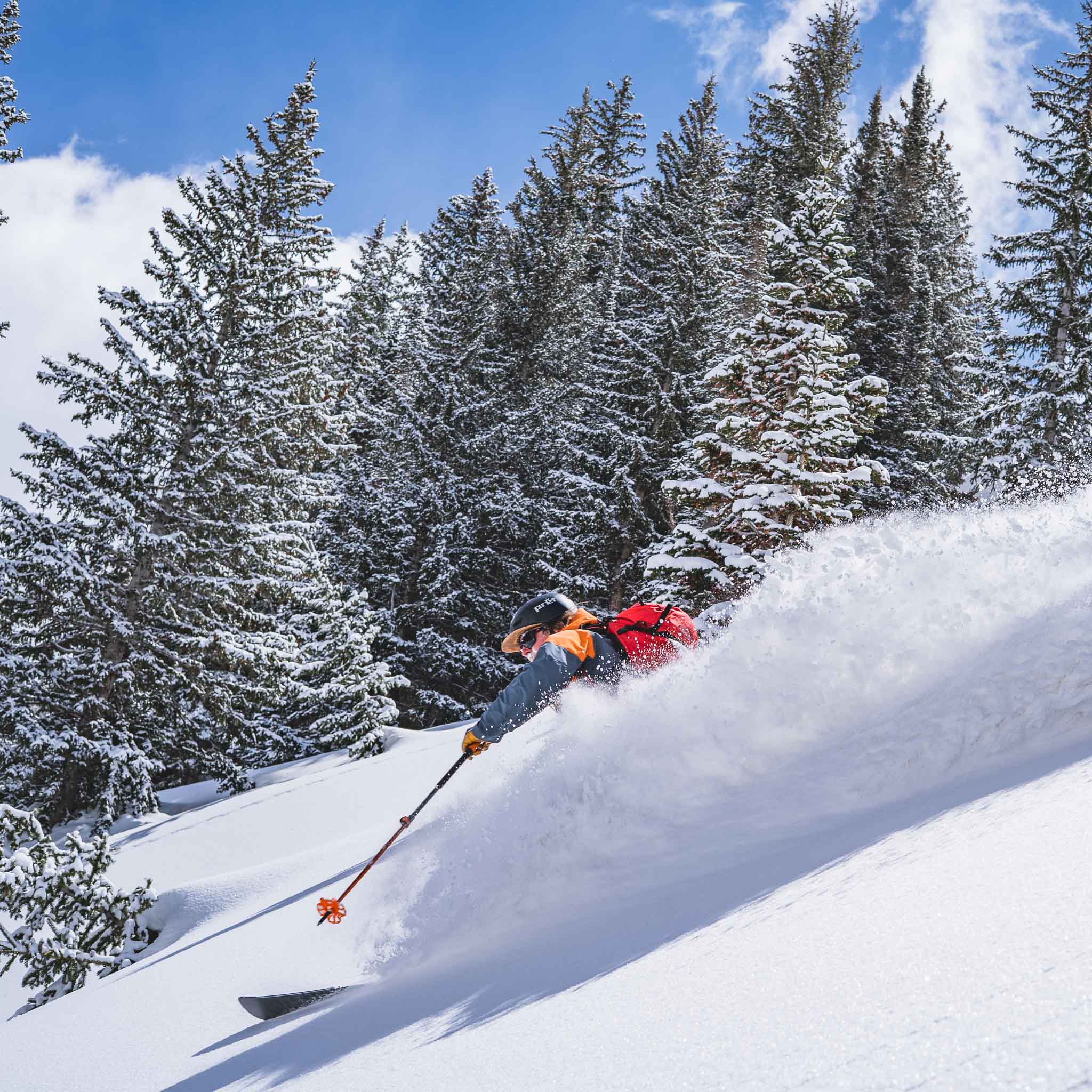 Backcountry tour with Voile Charger ACE skis on snowy ridge