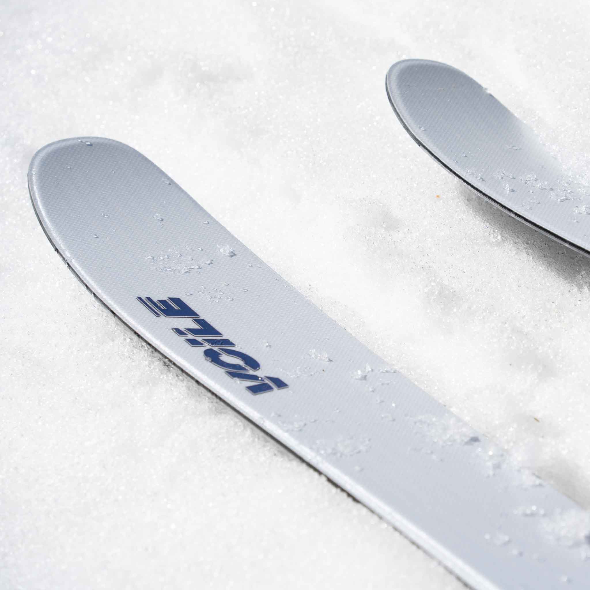 Voile Charger ACE skis pair standing in snow