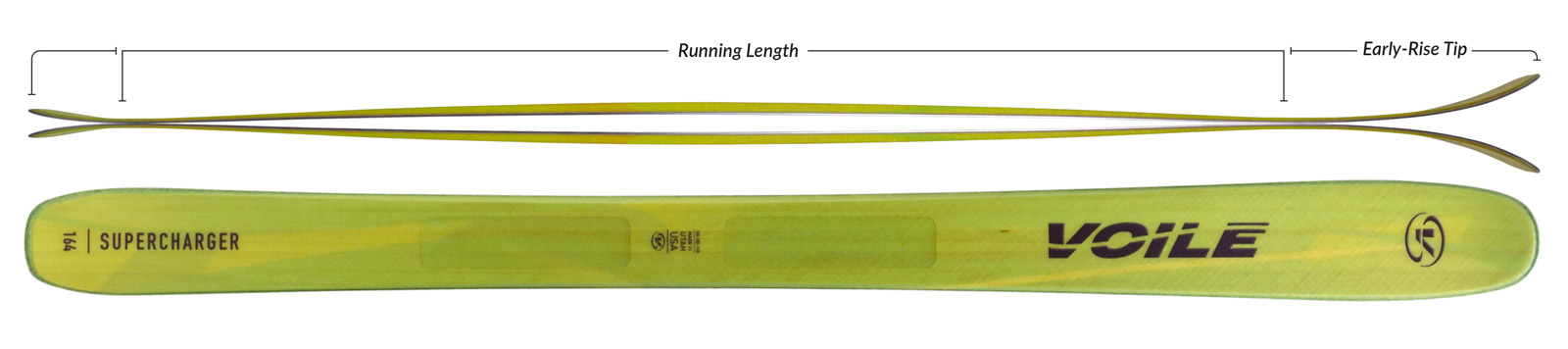 Voile Women's SuperCharger Skis Camber Profile