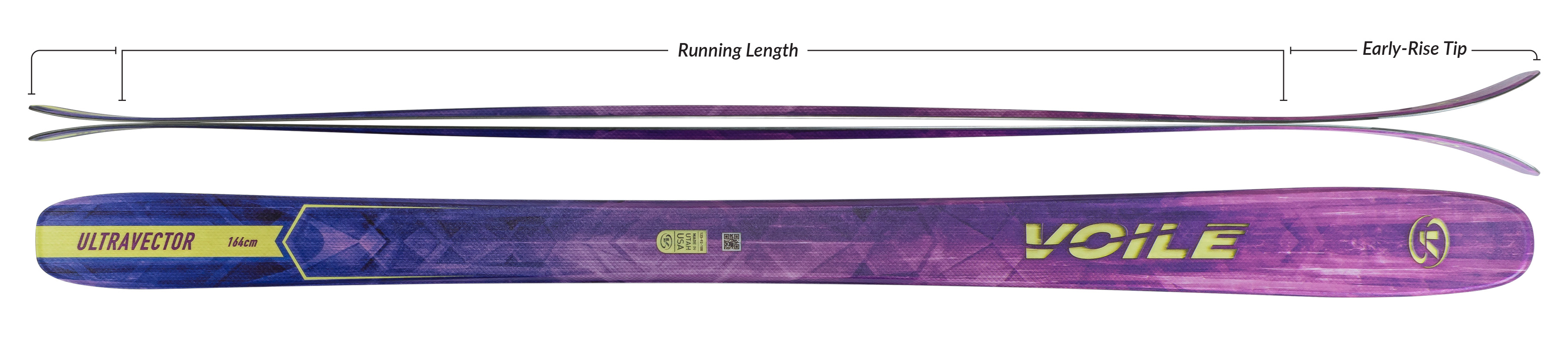 Voile Women's UltraVector Skis Camber Profile