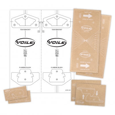 Voile Mounting template sticker pack  - DIY